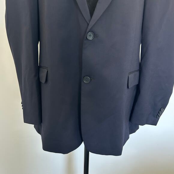 Tommy Hilfiger Navy Blue 2 Button Blazer 100% Wool - Picture 2 of 12